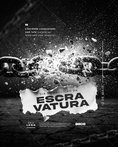 Dia da Abolição da Escravatura Escravidão 13 de Maio social media feed (2)