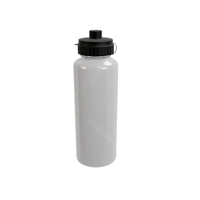 Garrafa squeeze branca com fundo transparente
