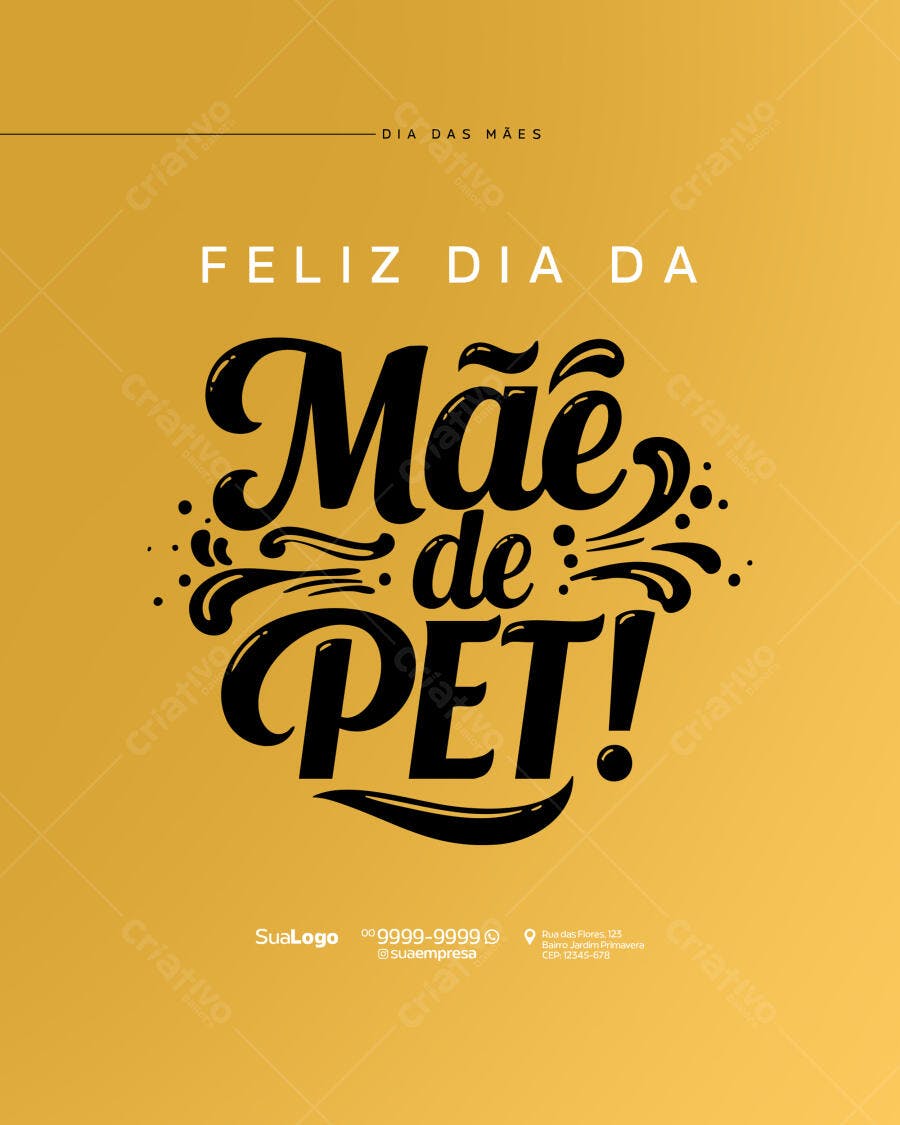 Post para o Dia das Mães PSD Editável