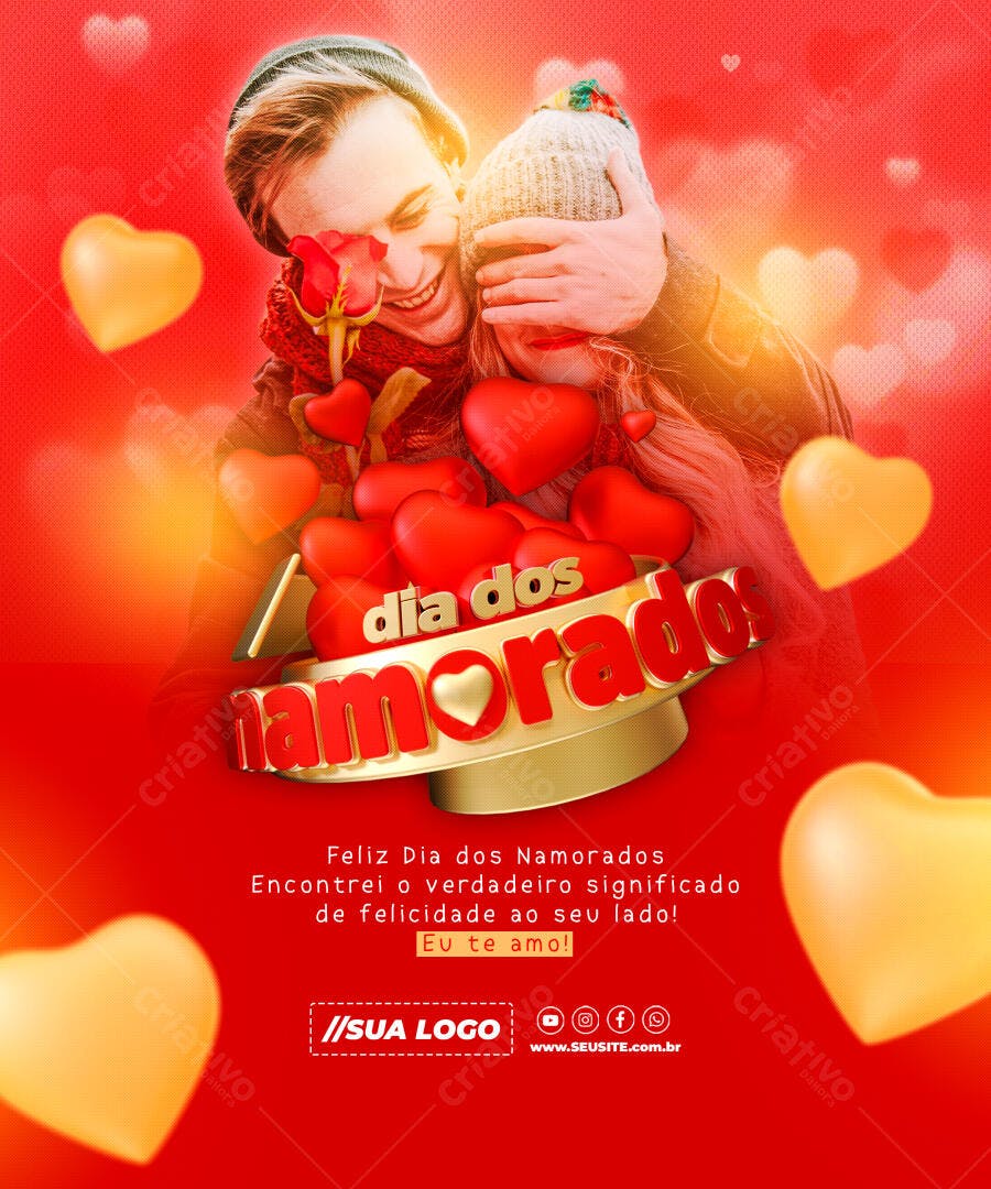 Flyer Dia dos Namorados PSD Editável
