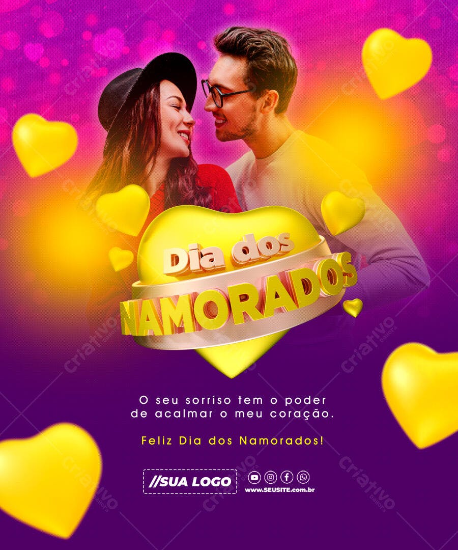 Postagem Dia dos Namorados PSD Editável
