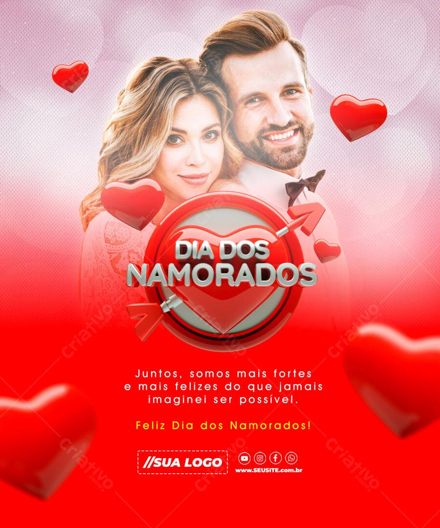 Flyer Dia dos Namorados PSD Editável