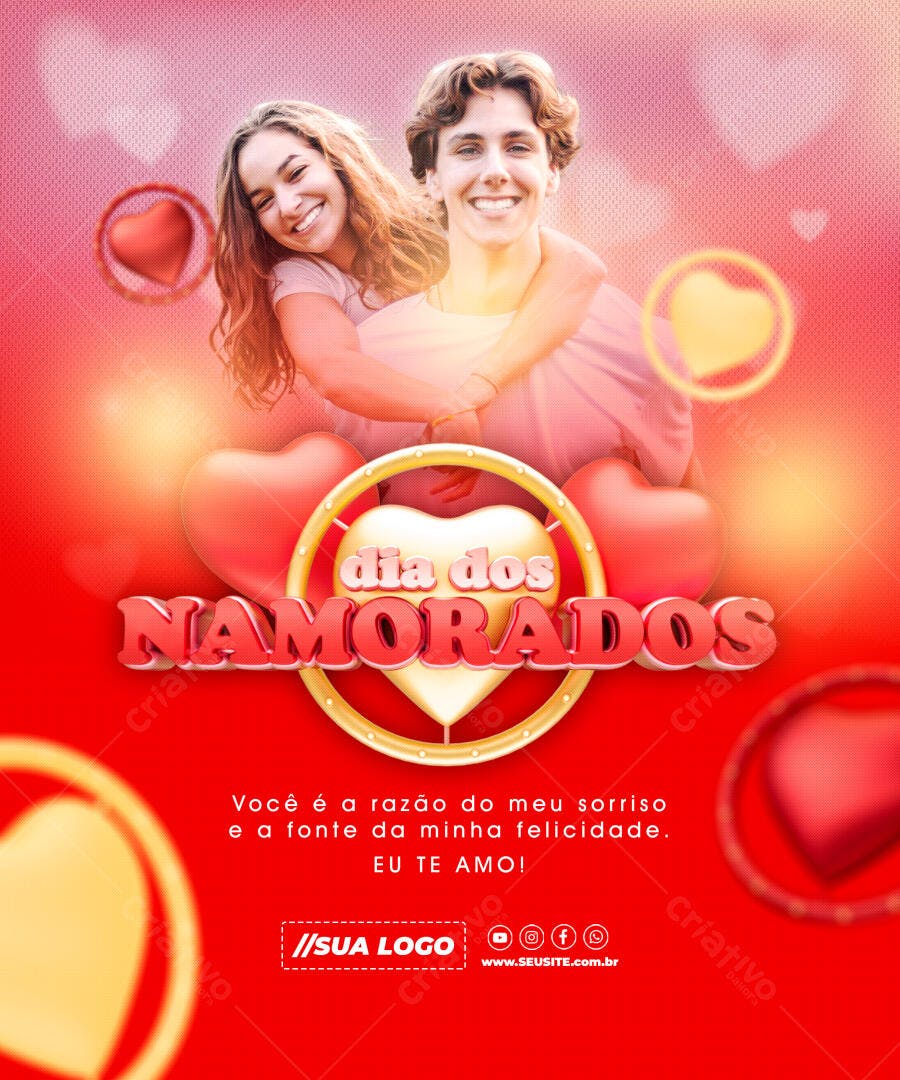 Flyer Dia dos Namorados PSD Editável