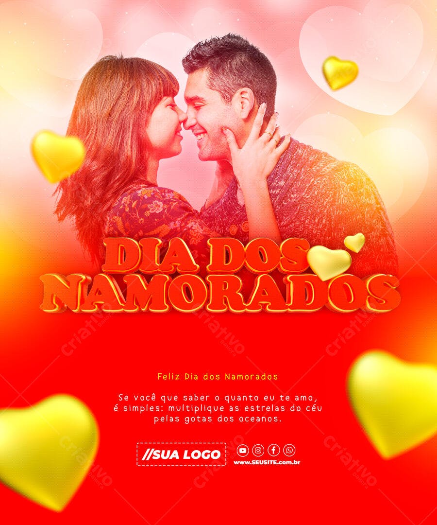 Flyer Dia dos Namorados PSD Editável