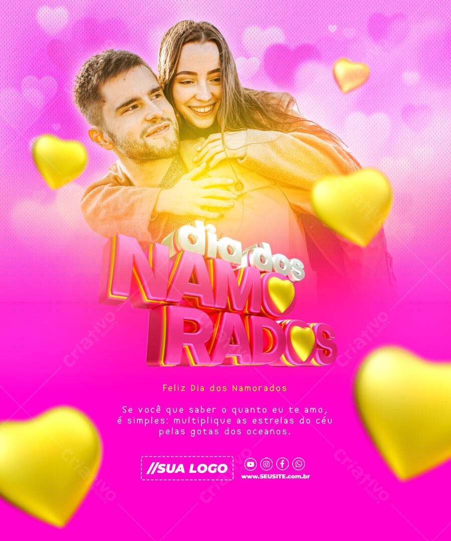 Postagem Dia dos Namorados PSD Editável