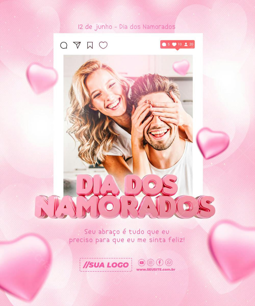 DIA DOS NAMORADOS DATA COMEMORATIVA REDES SOCIAIS
