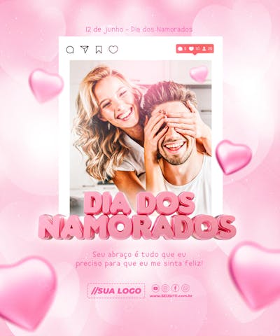 DIA DOS NAMORADOS DATA COMEMORATIVA REDES SOCIAIS
