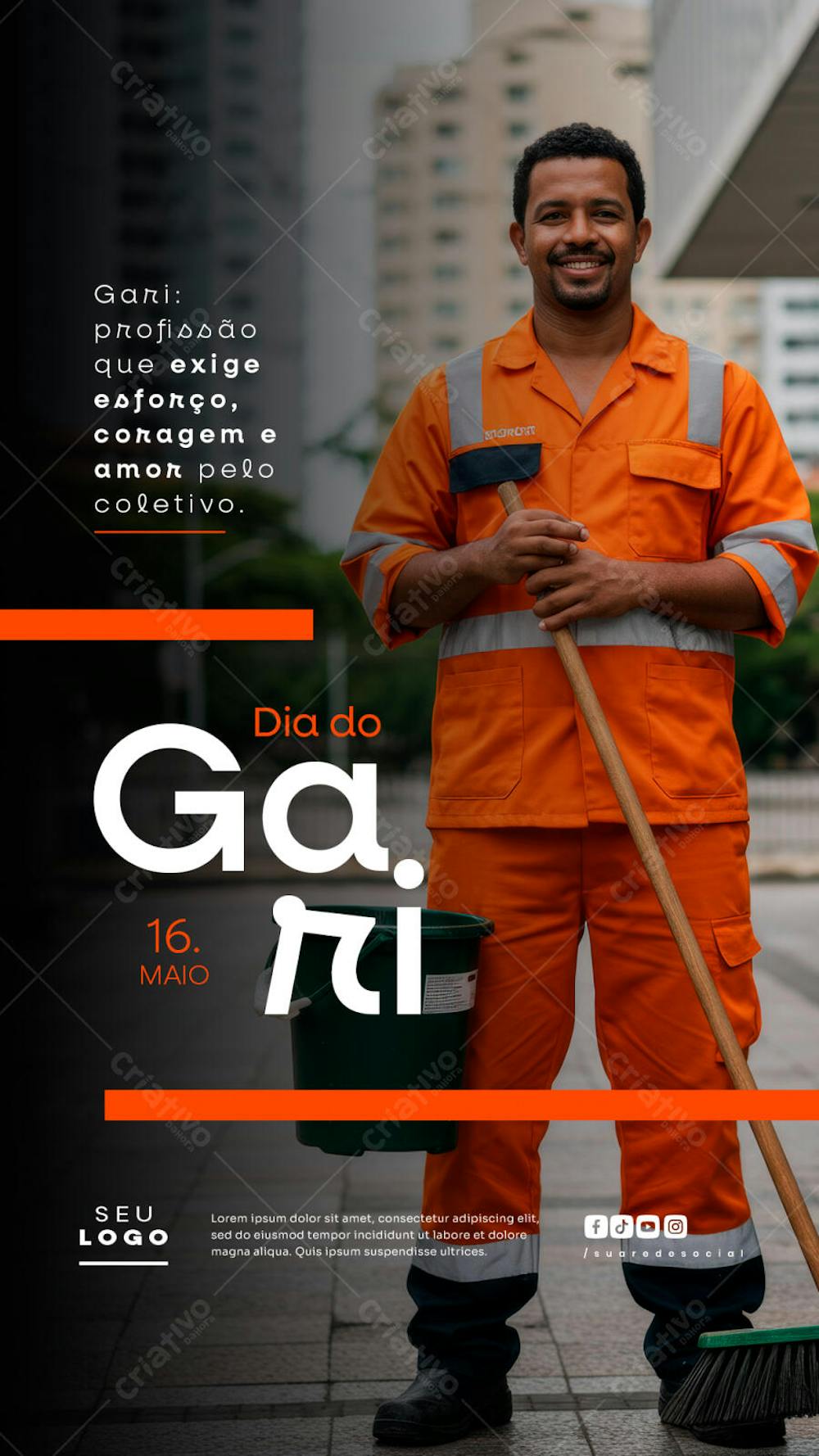 Dia do Gari 16 de Maio social media Story editável (5)