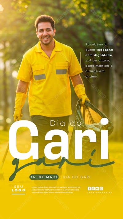 Dia do Gari 16 de Maio social media Story editável (4)