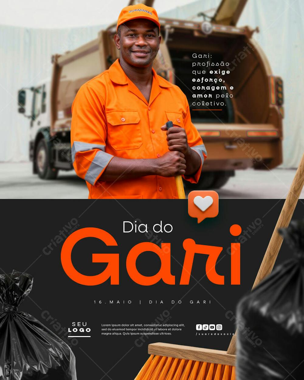 Dia do Gari 16 de Maio social media feed editável (1)