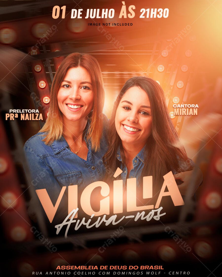 Flyer para Vigília Aviva-nos 01 de Julho PSD Editável