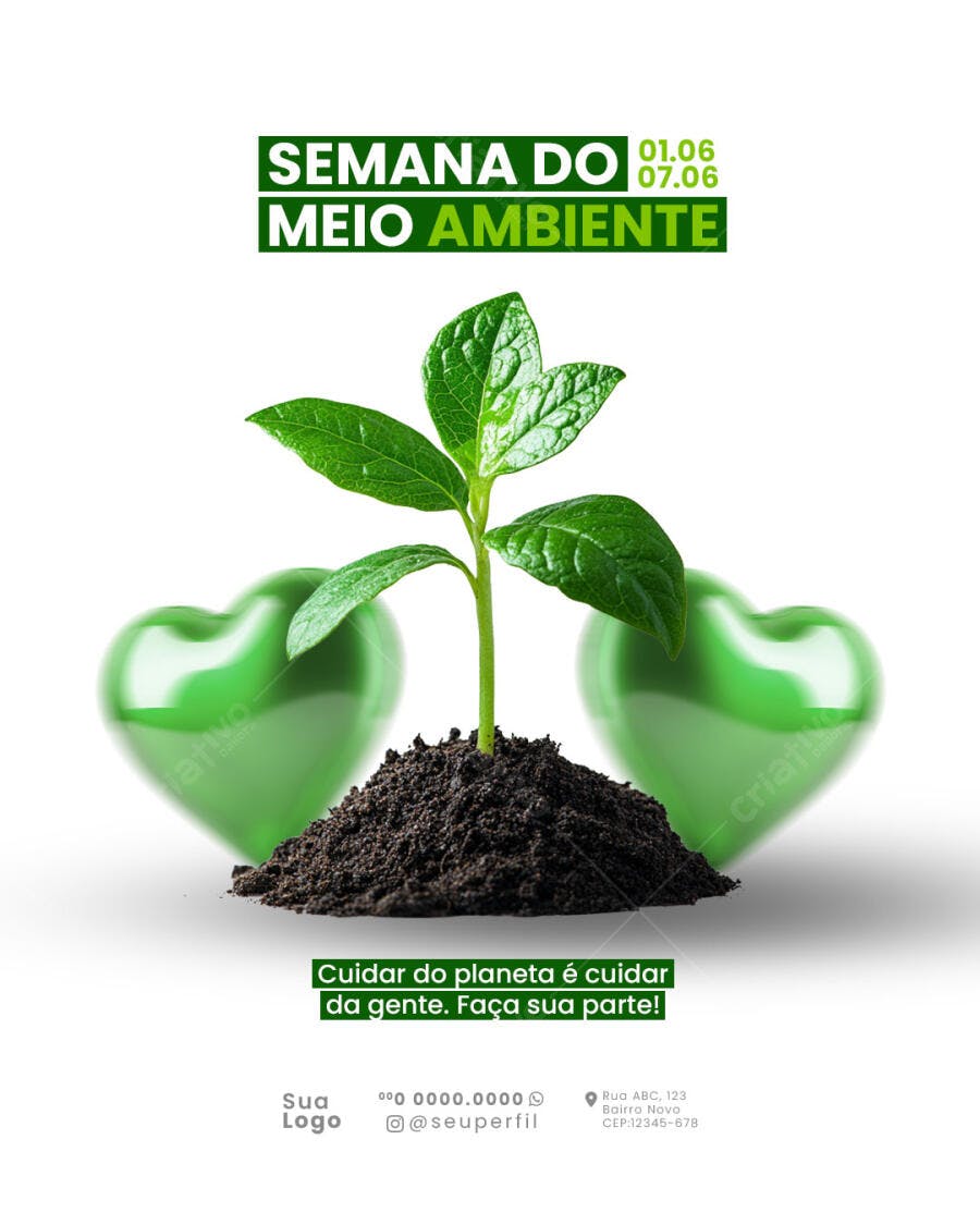 Flyer Semana do Meio Ambiente PSD Editável