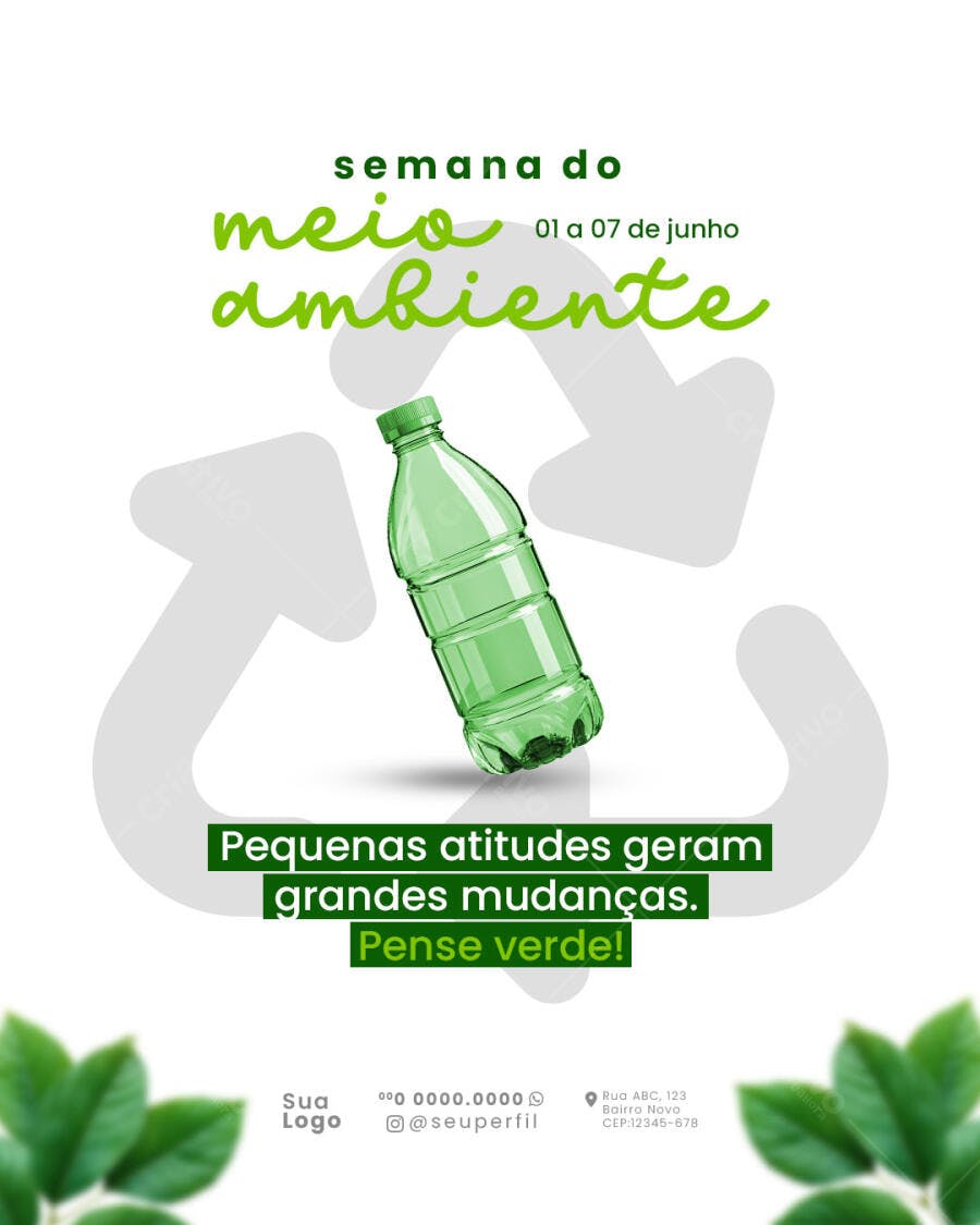 Post para Semana do Meio Ambiente PSD Editável