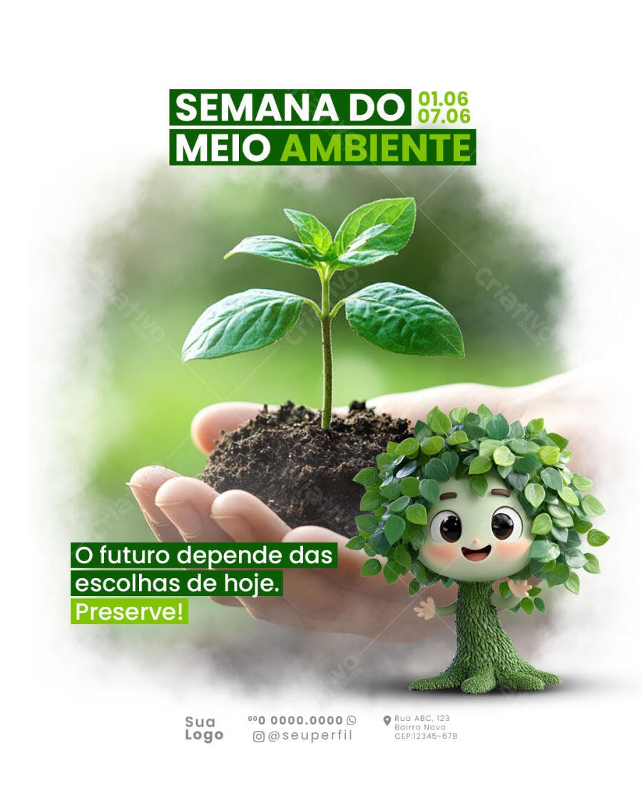 Flyer Semana do Meio Ambiente PSD Editável