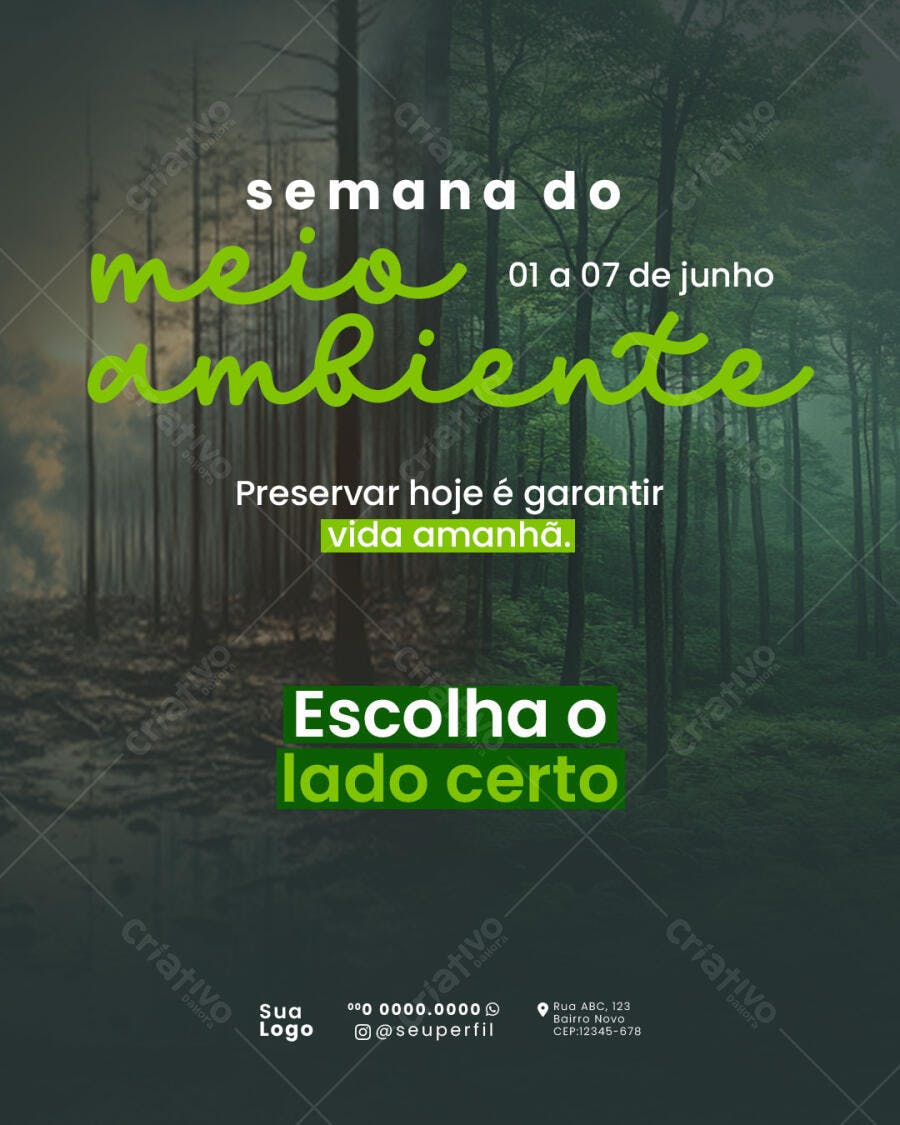 Flyer Semana do Meio Ambiente PSD Editável