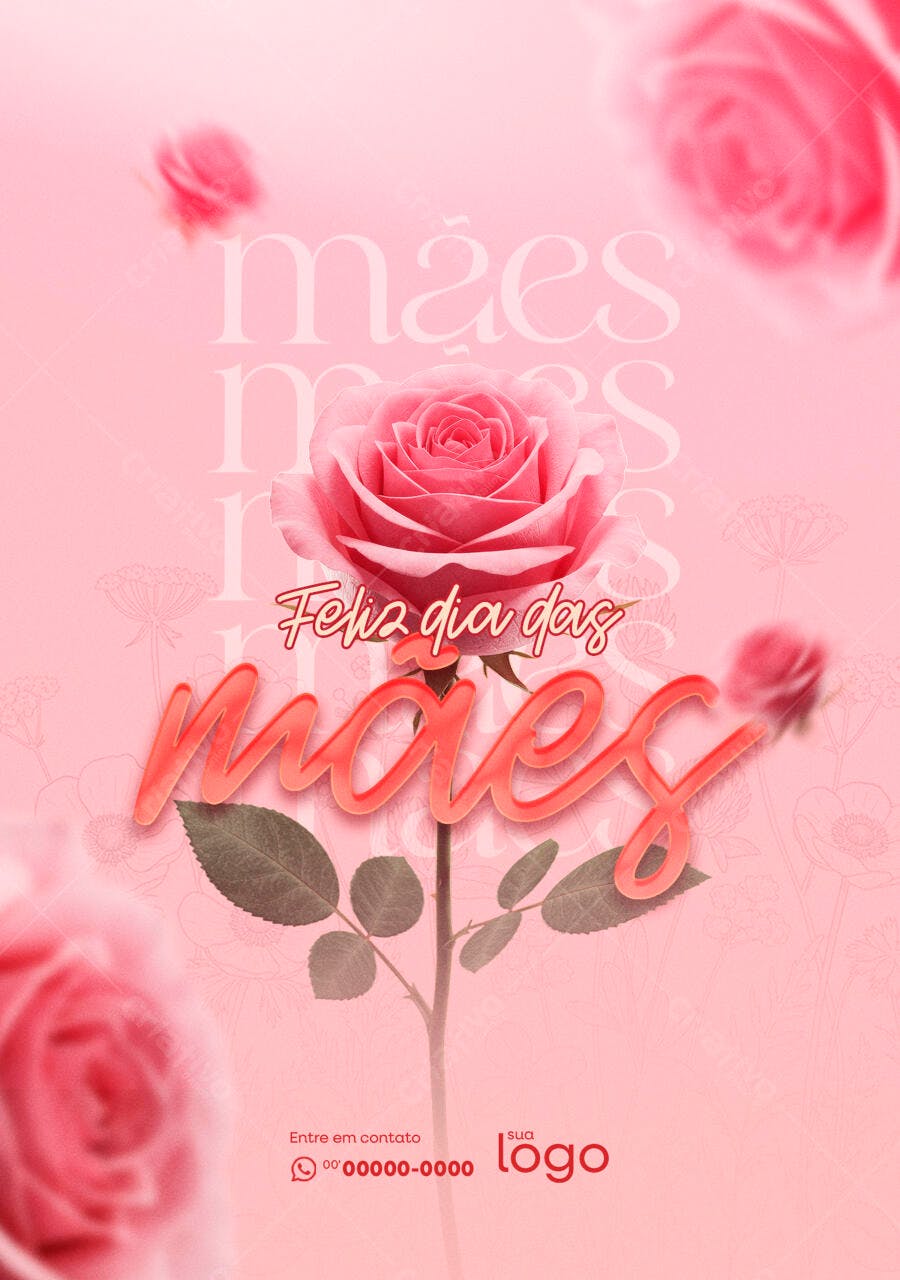 Flyer Dia das Mães PSD Editável