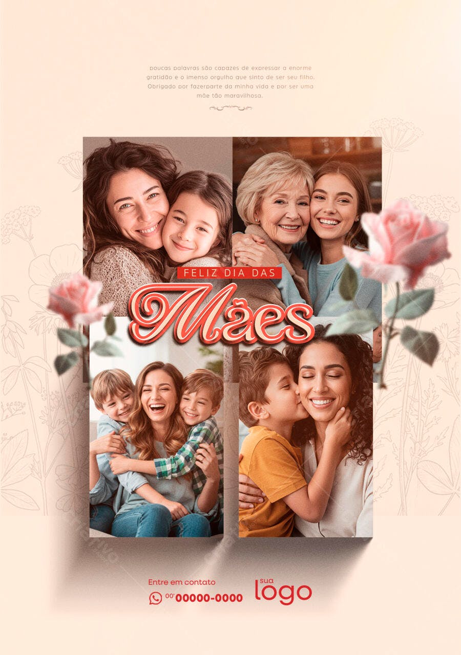 Flyer Dia das Mães PSD Editável