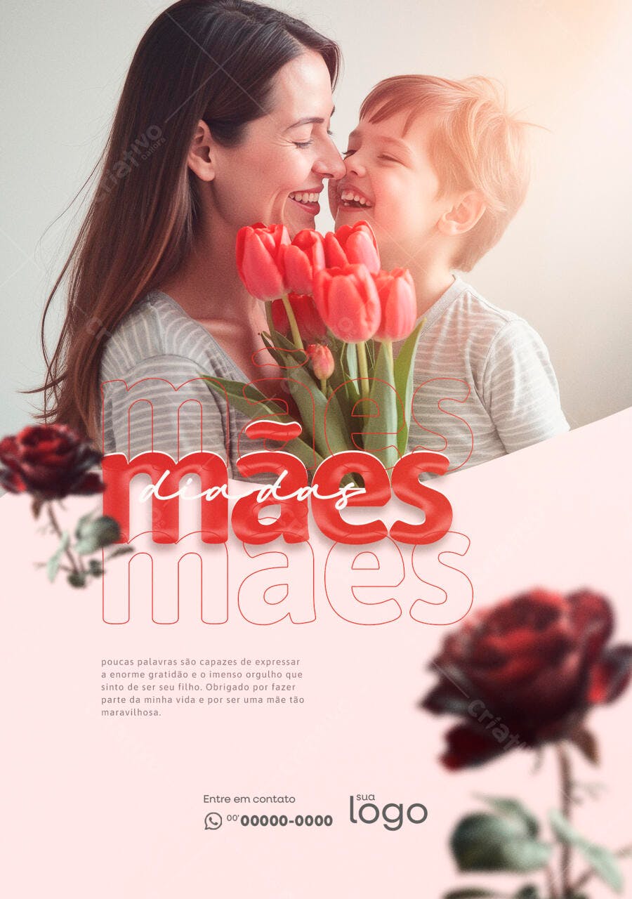 Flyer Dia das Mães PSD Editável