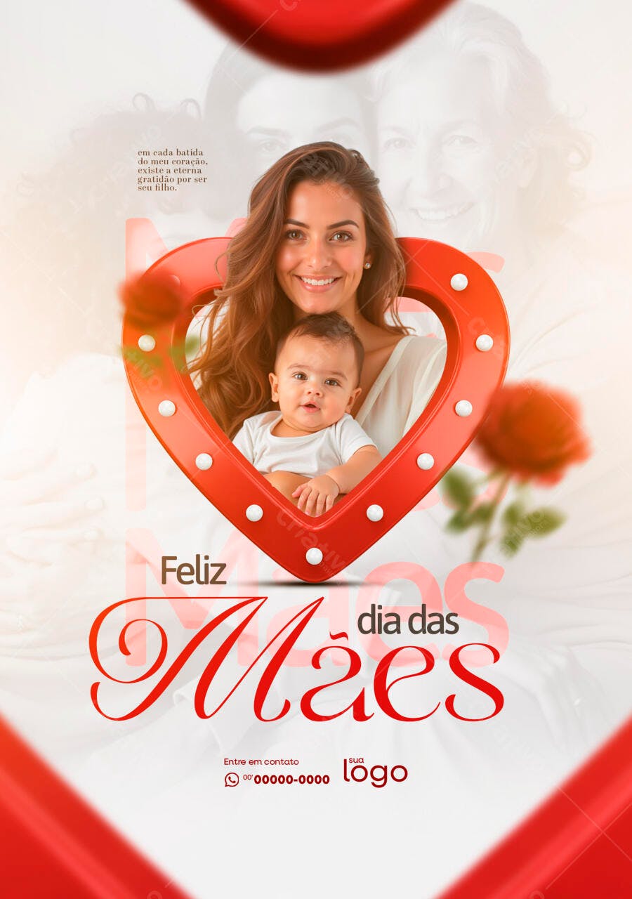 Flyer Dia das Mães PSD Editável