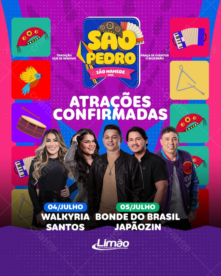 Flyer Festa São Pedro PSD Editável