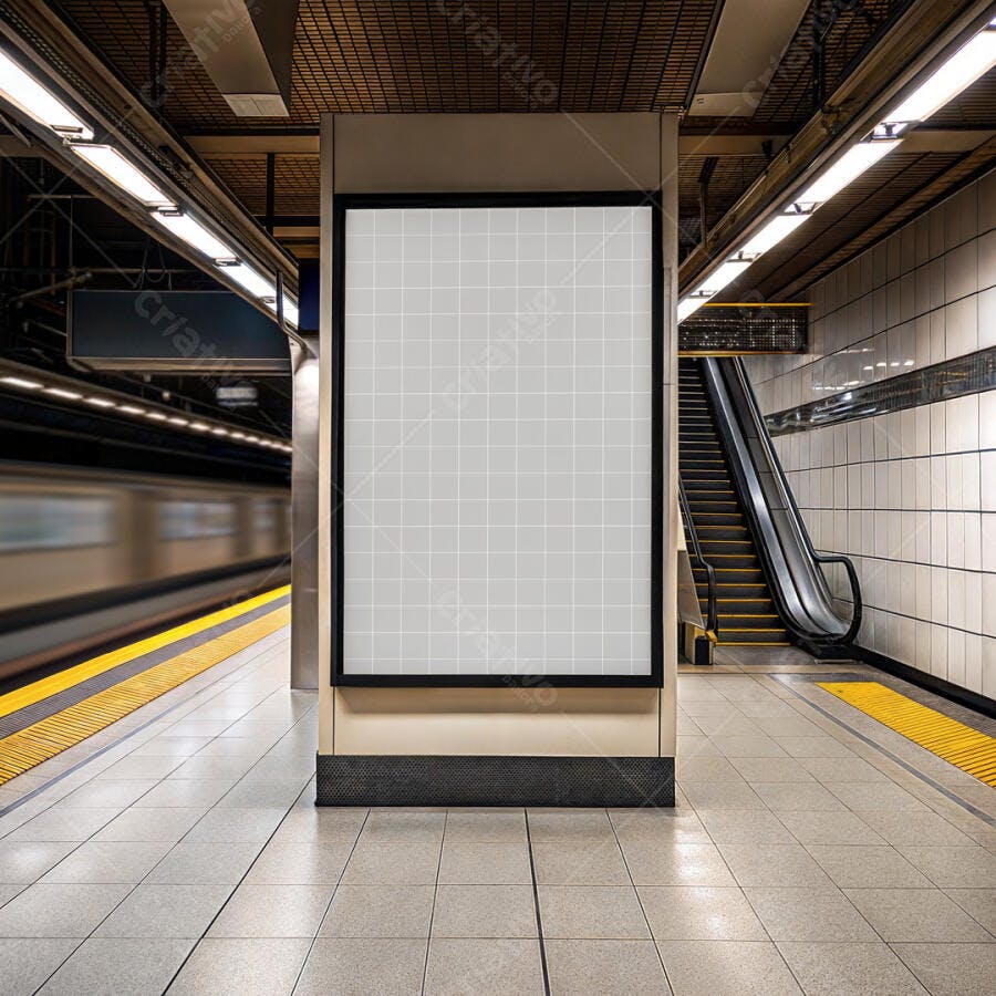 Mockup de Anúncio em Metrô: Design Moderno