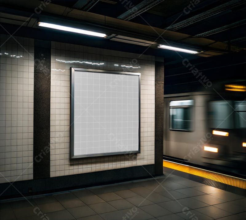 Subway Billboard Mockup