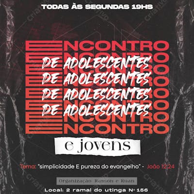 Encontro de adolescentes e jovens