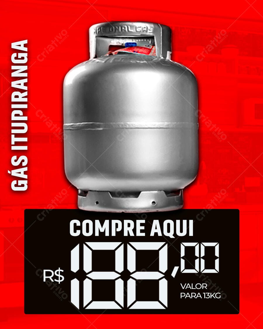 Flyer de Gás para Revenda PSD Editável