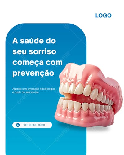 Criativo para Odontologia EDITÁVEL CANVA