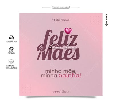 Feed social media minha mãe minha rainha