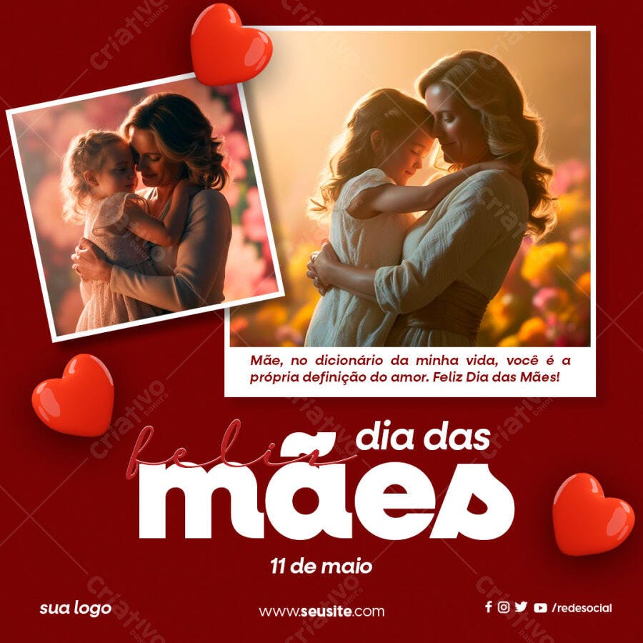 Postagem Dia das Mães PSD Editável