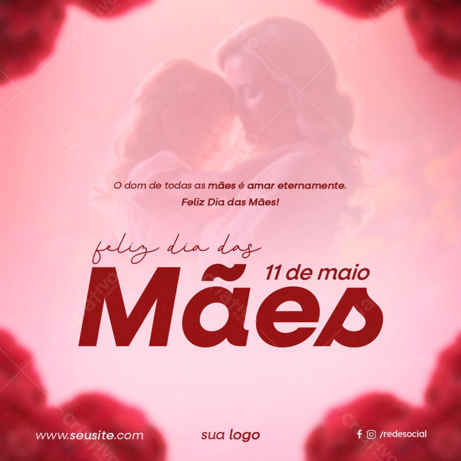 Postagem Dia das Mães PSD Editável