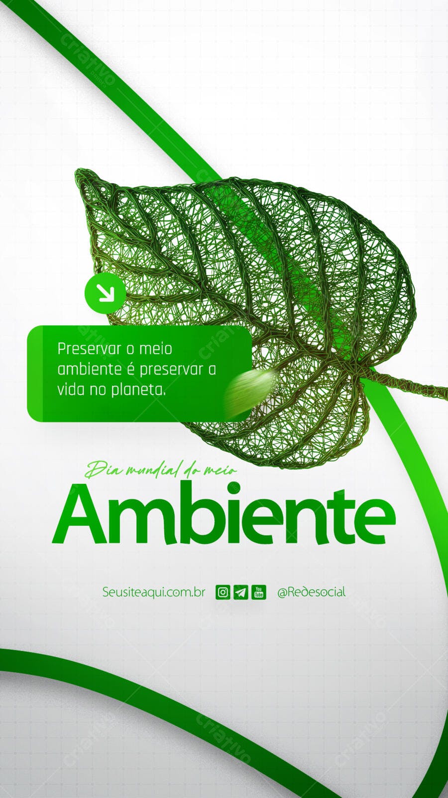 Flyer Dia Mundial do Meio Ambiente PSD Editável