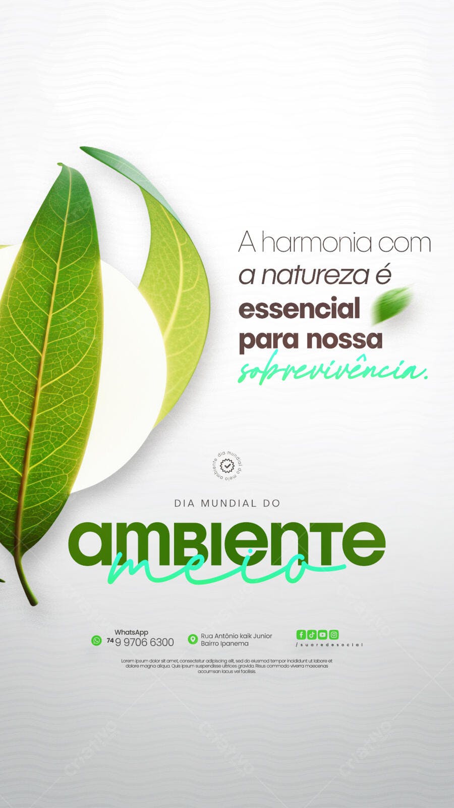 Flyer Dia Mundial do Meio Ambiente PSD Editável