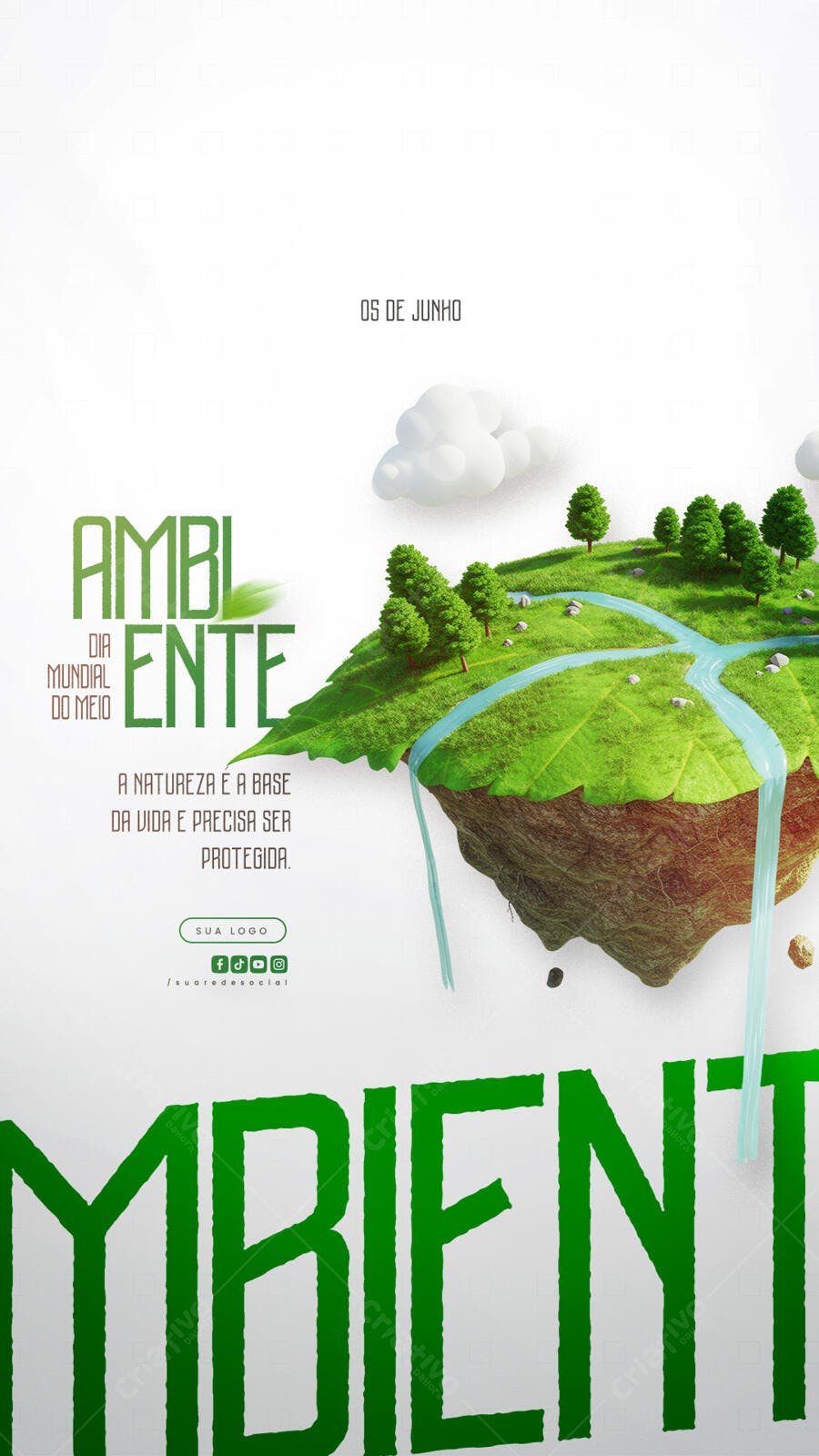Flyer Dia Mundial do Meio Ambiente 05 de Junho PSD Editável