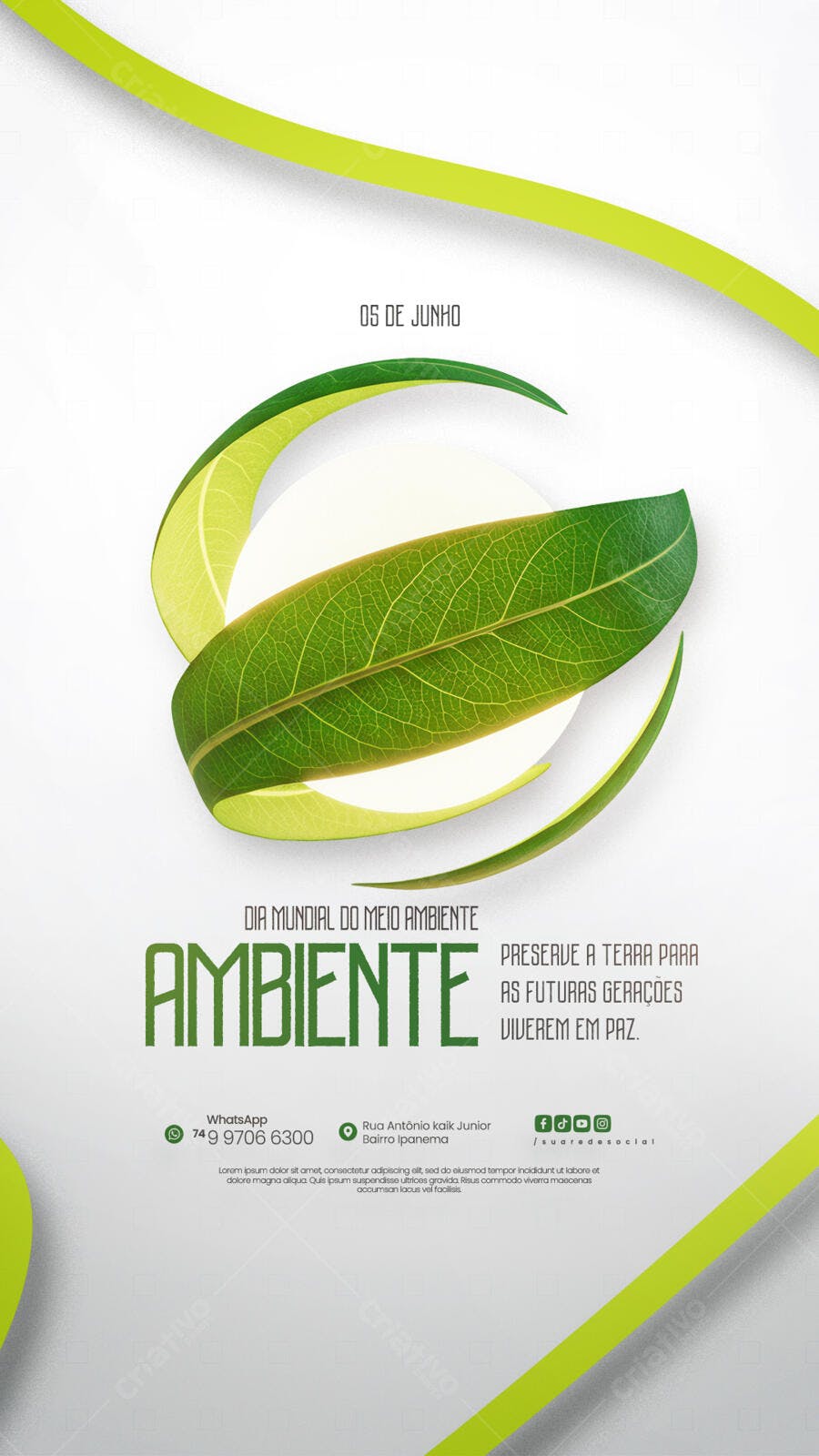 Flyer Dia Mundial do Meio Ambiente PSD Editável