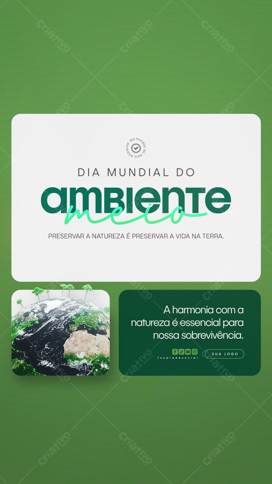 Post para o Dia Mundial do Meio Ambiente PSD Editável