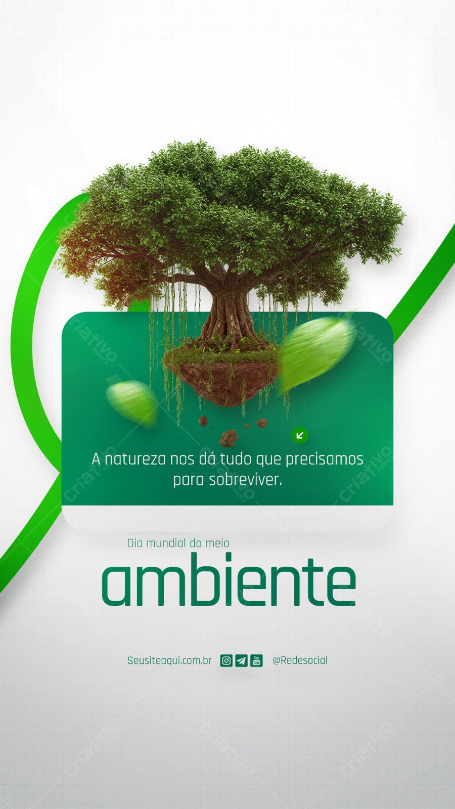Flyer Dia Mundial do Meio Ambiente PSD Editável