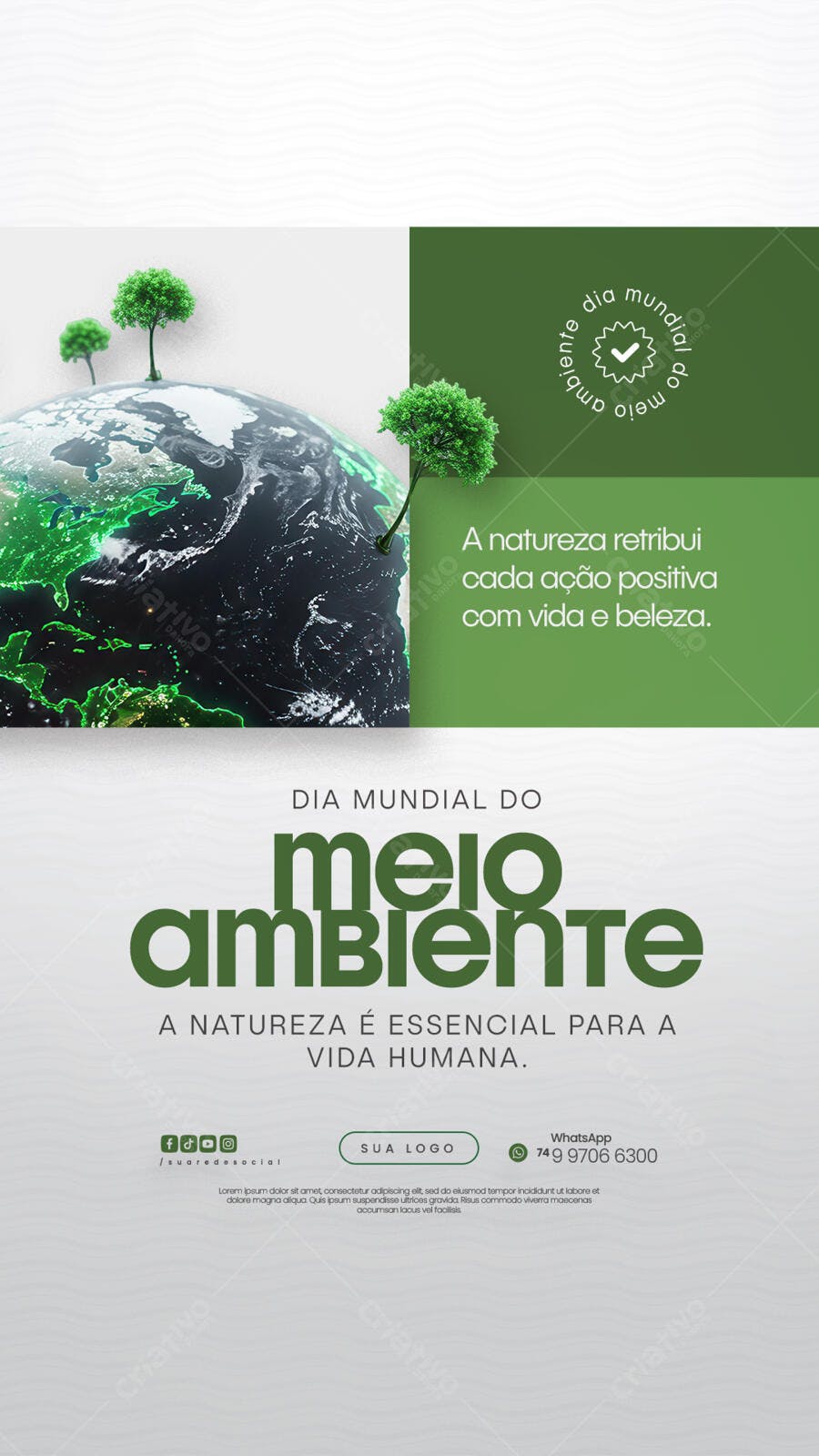 Flyer Dia Mundial do Meio Ambiente PSD Editável