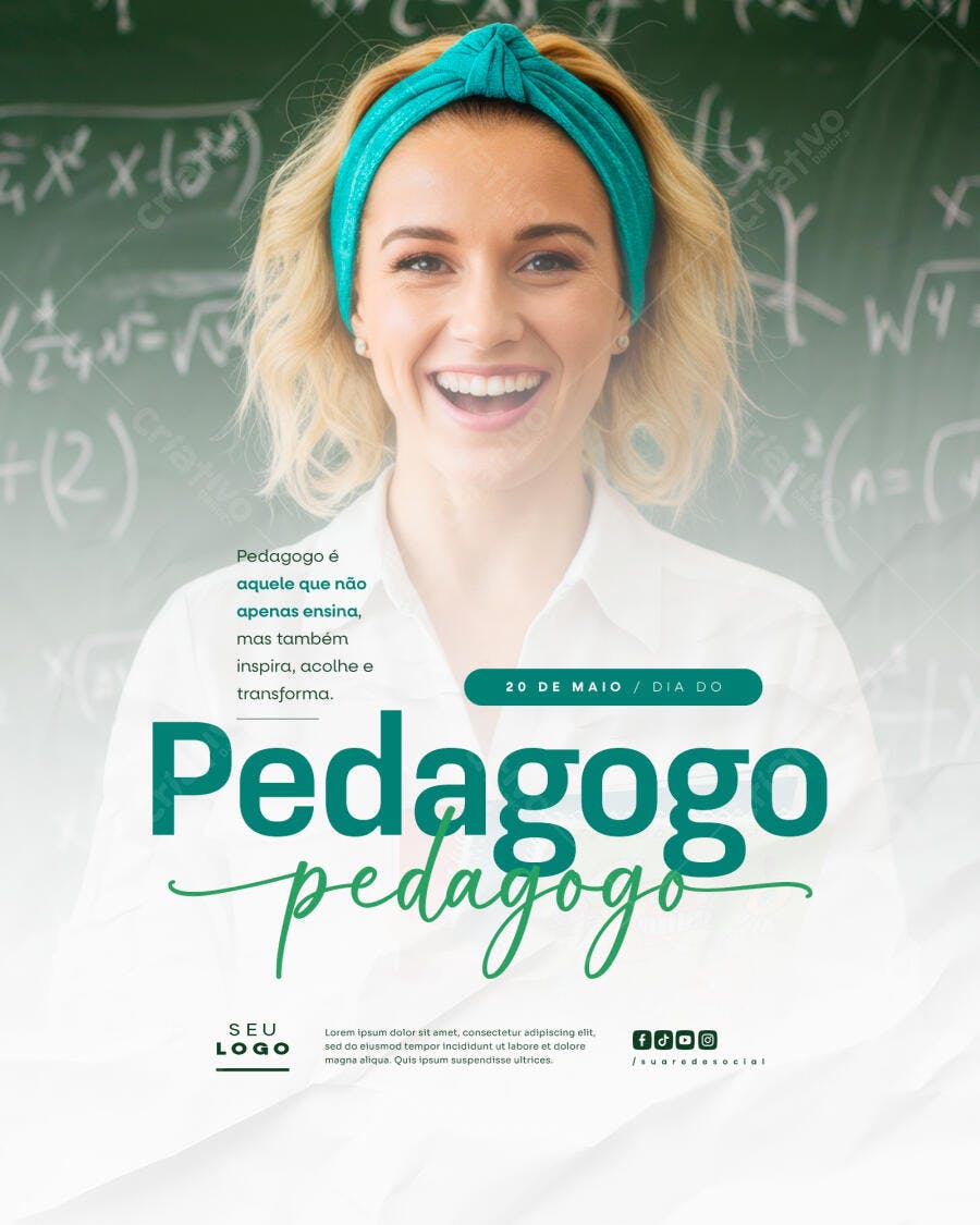 Flyer Dia do Professor PSD Editável