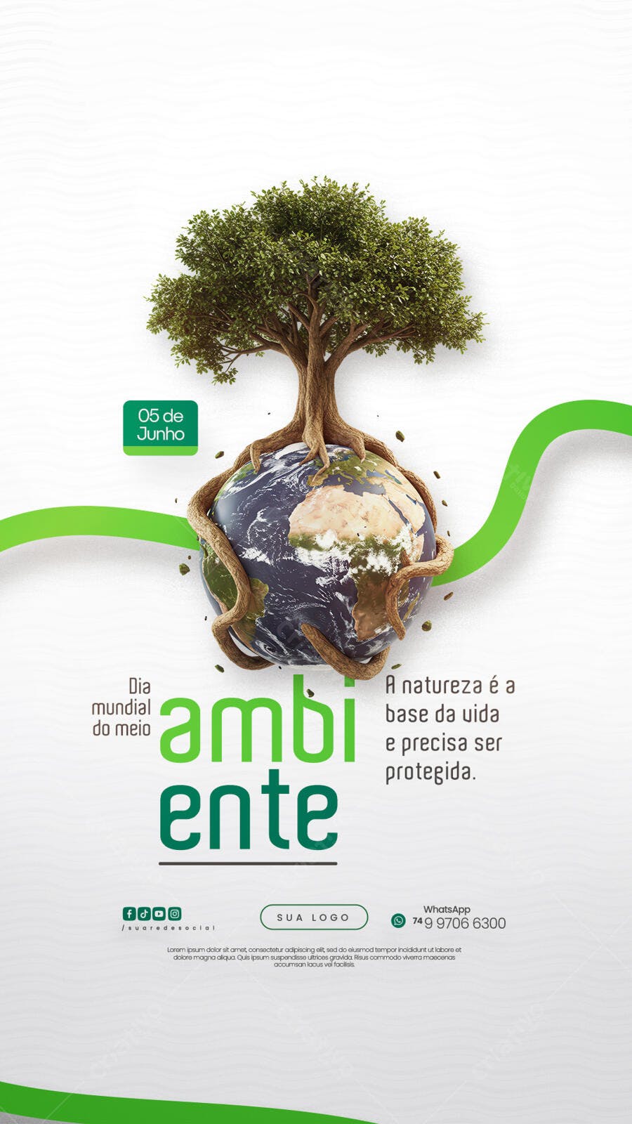 Flyer Dia Mundial do Meio Ambiente 05 de Junho PSD Editável