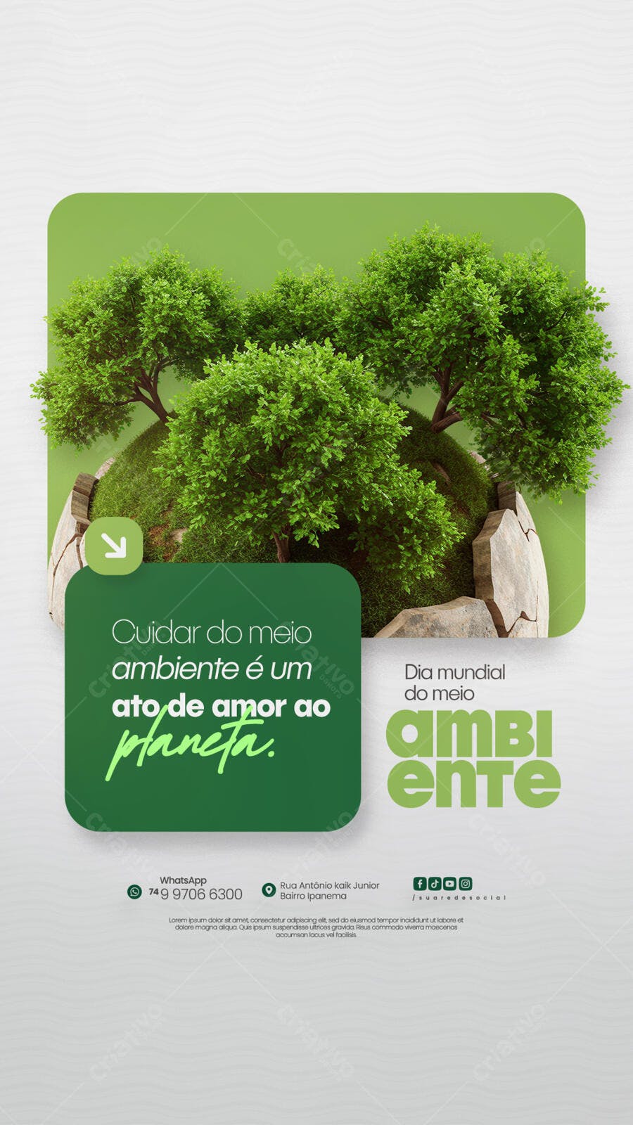 Flyer Dia Mundial do Meio Ambiente PSD Editável