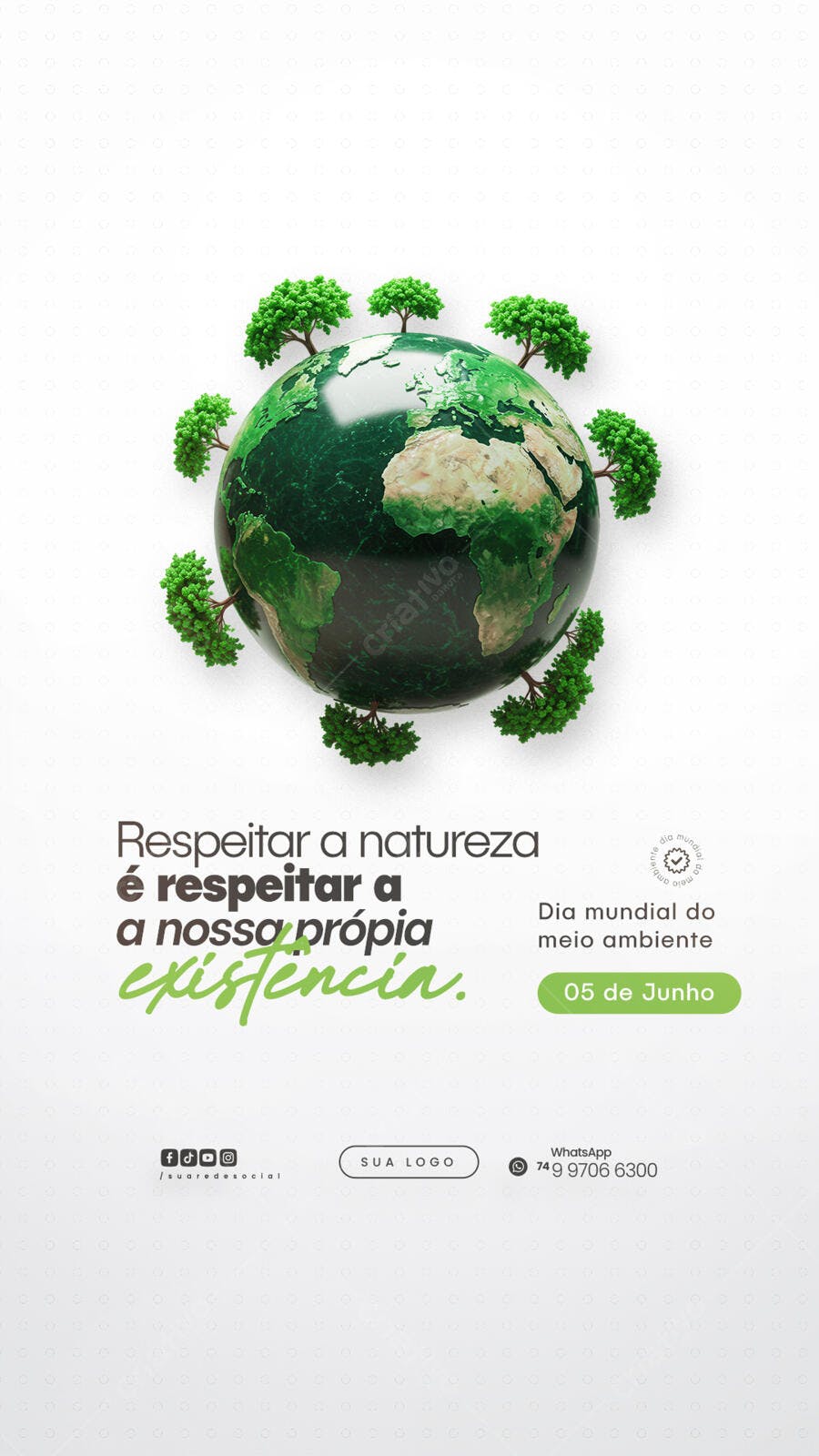 Flyer Dia Mundial do Meio Ambiente 05 de Junho PSD Editável