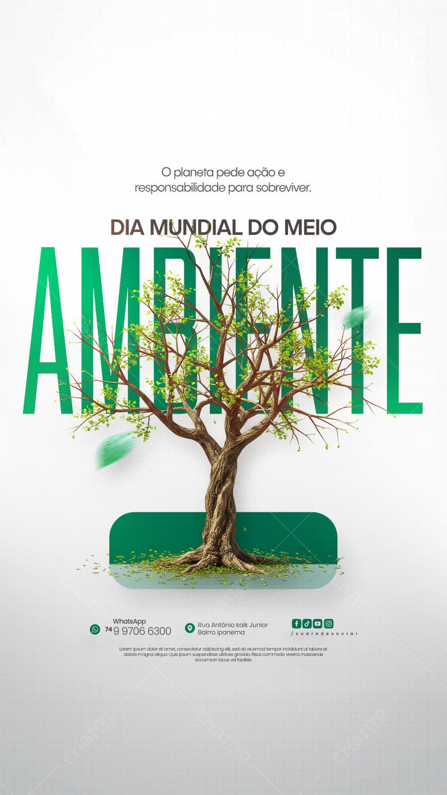 Flyer Dia Mundial do Meio Ambiente PSD Editável