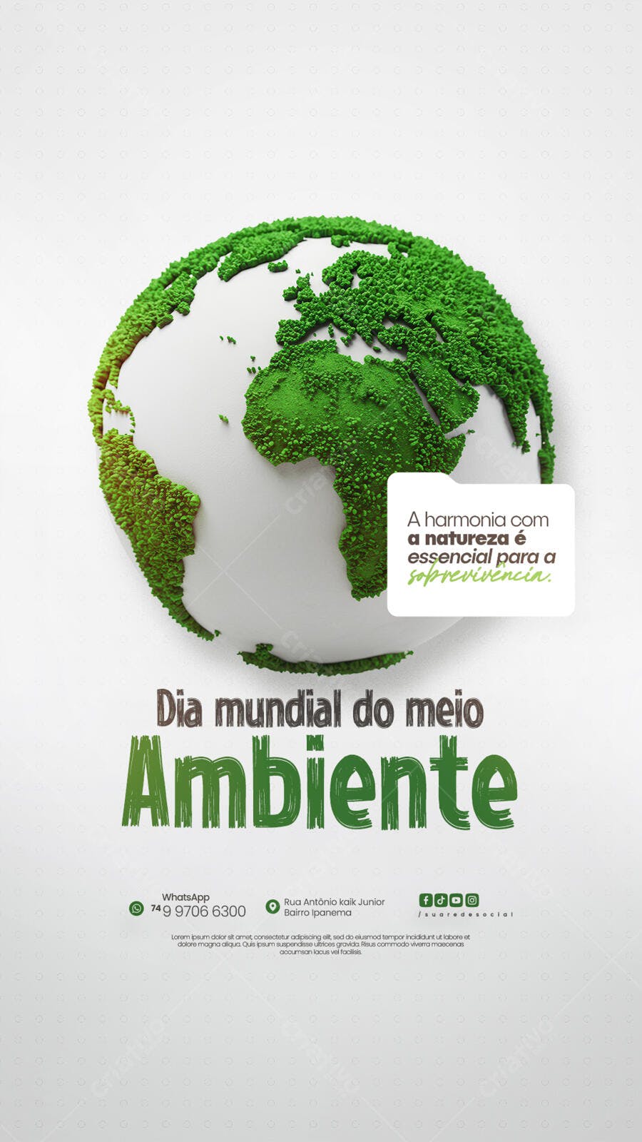 Flyer Dia Mundial do Meio Ambiente PSD Editável