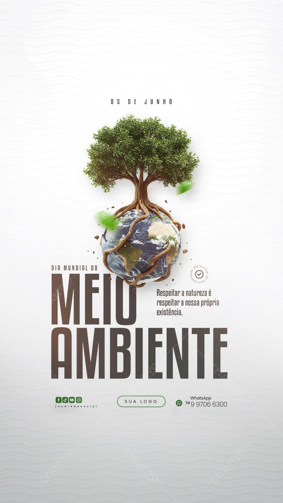 Flyer Dia Mundial do Meio Ambiente 05 de Junho PSD Editável