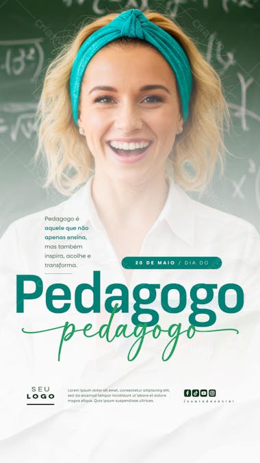 Dia do Pedagogo 20 de Maio social media editavel feed (1)
