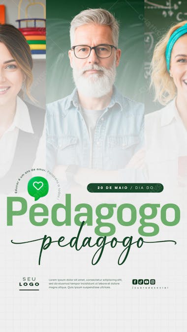 Dia do Pedagogo 20 de Maio social media editavel feed (2)