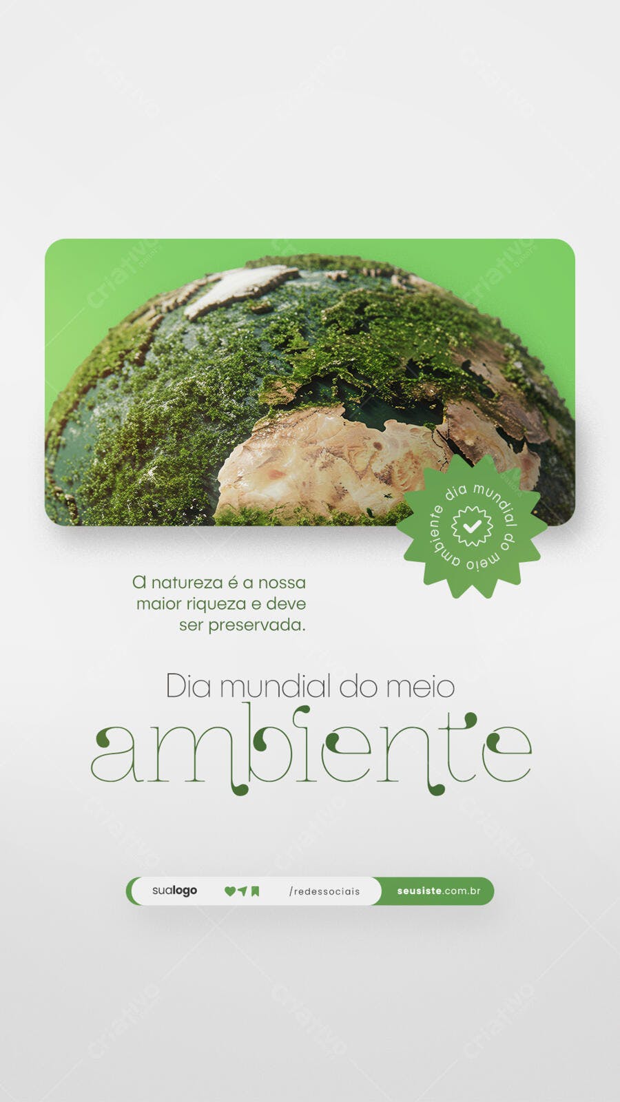 Post para o Dia Mundial do Meio Ambiente PSD Editável
