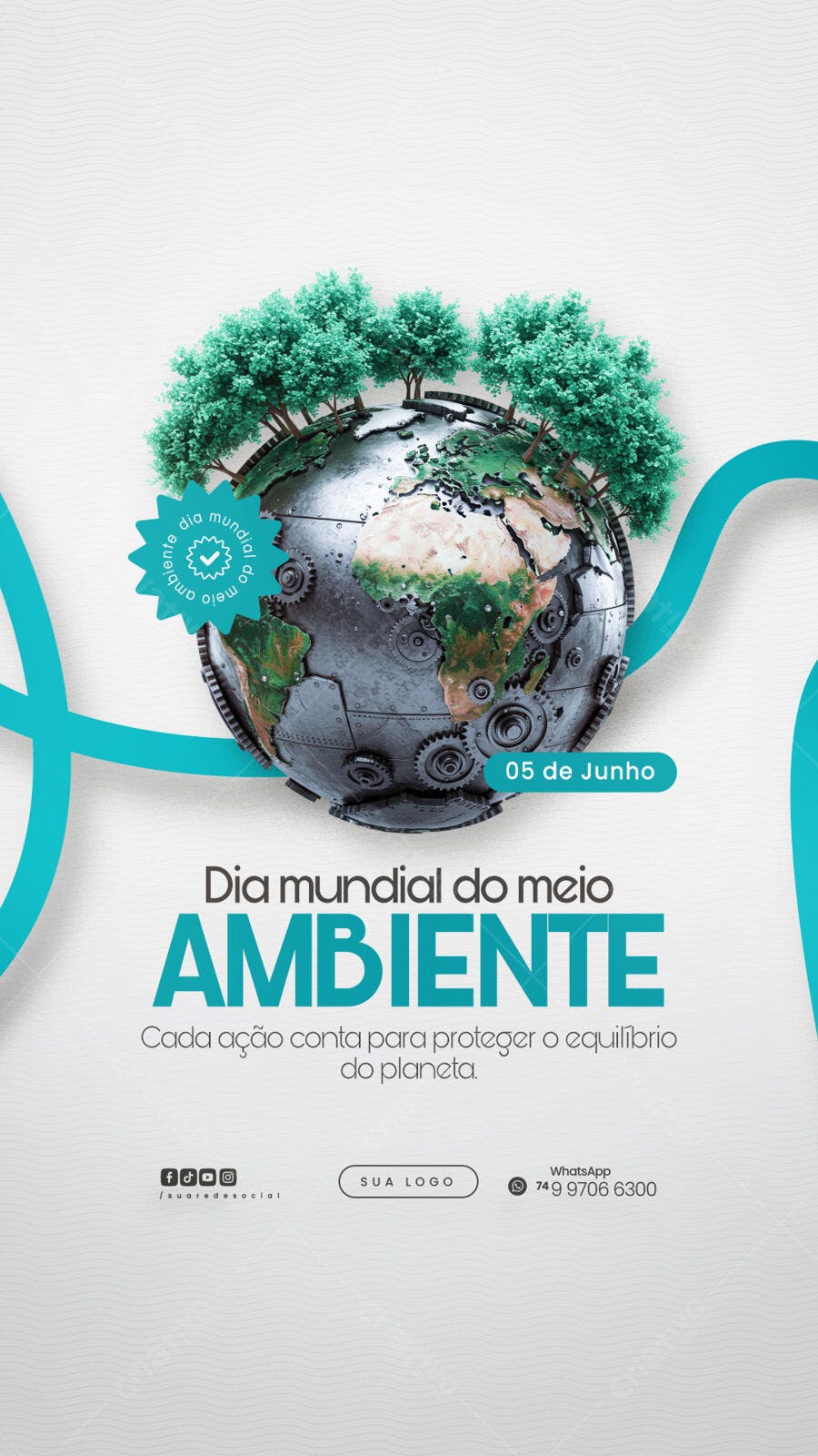 Flyer Dia Mundial do Meio Ambiente 05 de Junho PSD Editável